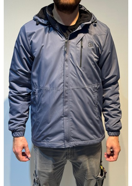 Erkek Kapüşonlu Cep Detaylı Içi Polar Kışlık Mont 2571 Füme fiyatları