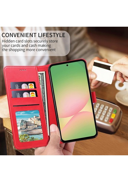 Samsung Galaxy A05 Uyumlu Ekran Koruyuculu Kılıf Kapaklı Kartlıklı Deri Görünümlü Standlı Kapak fırsatları