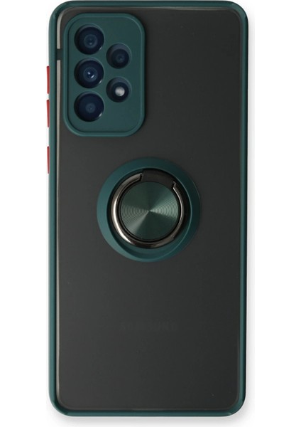 Rdbydn Newface Samsung Galaxy A13 4g Kılıf Montreal Yüzüklü Silikon Kapak - Yeşil