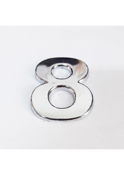 Cemax 8 Rakamı 3,75 cm Krom Yapışkanlı