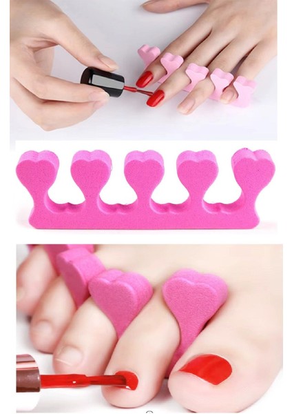 5 Adet Pedikür El Ayak Parmak Ayırıcı Tırnak Boyama Yumuşak Köpük Ayak Sedye