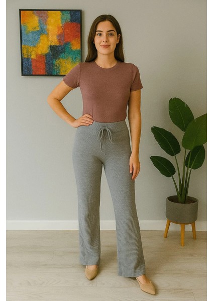 Kadın Yüksek Bel Triko Pantolon fiyatları