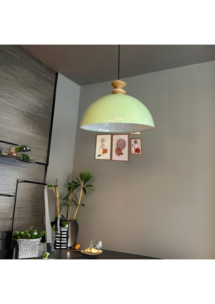 Linate Mint Q Kafa Başlık Avize Tekli Sarkıt Salon Kuaför Dekoratif Aydınlatma