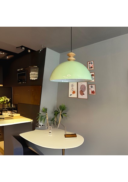 Linate Mint Q Kafa Başlık Avize Tekli Sarkıt Salon Kuaför Dekoratif Aydınlatma