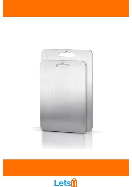 Antibakteriyel Paslanmaz Çelik Kesim Panosu 2'li Set Büyük ve Küçük modelleri