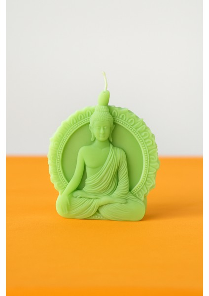 El Yapımı Büyük Yogi Renkli Buda Hediyelik Mum