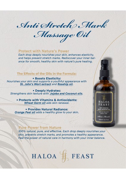 Çatlak Önleyici Vücut Masaj Yağı 100 ml -Anti-Stretch Mark Body Massage Oil 3,4fl.oz modelleri