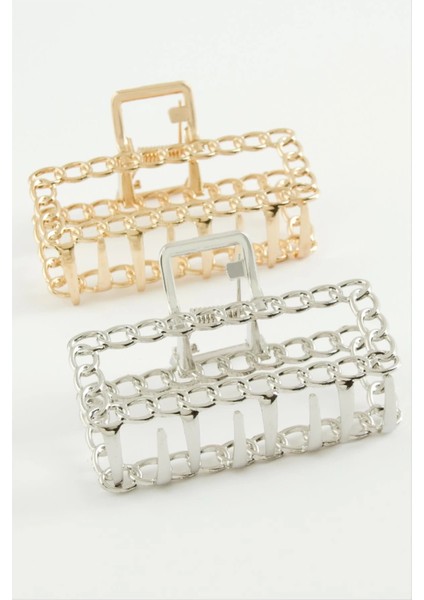 Dikdörtgen Metal Mandal Toka 7 cm