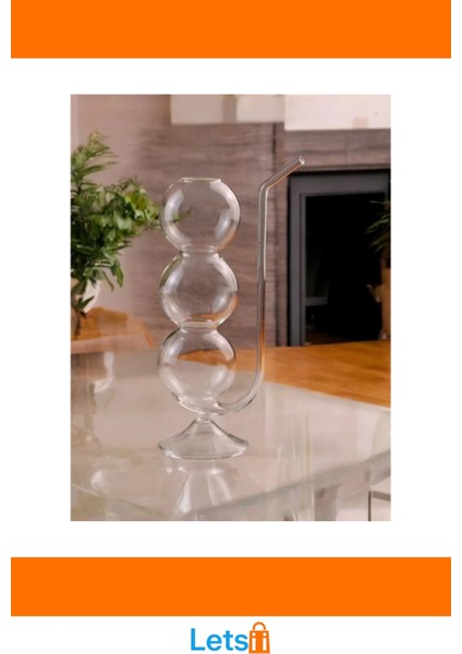 Estetik Pipetli Boğumlu Cam Bardak 1 Adet fırsatları