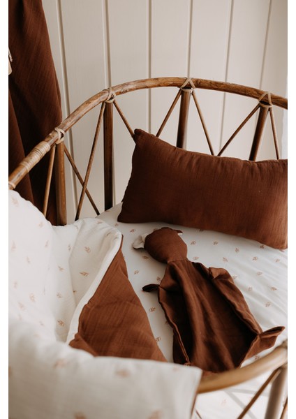 Park Yatak Müslin Nevresim Takımı (80X110) | Simple Brown Leaves fırsatları