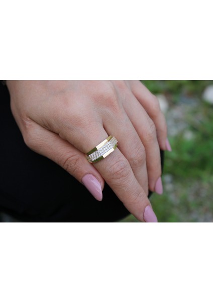 14 Ayar Altın Tasarım Taşlı Yüzük fiyatları