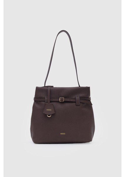 Suvea Kahve Hakiki Deri Omuz Çantası