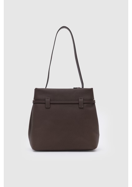 Suvea Kahve Hakiki Deri Omuz Çantası modelleri