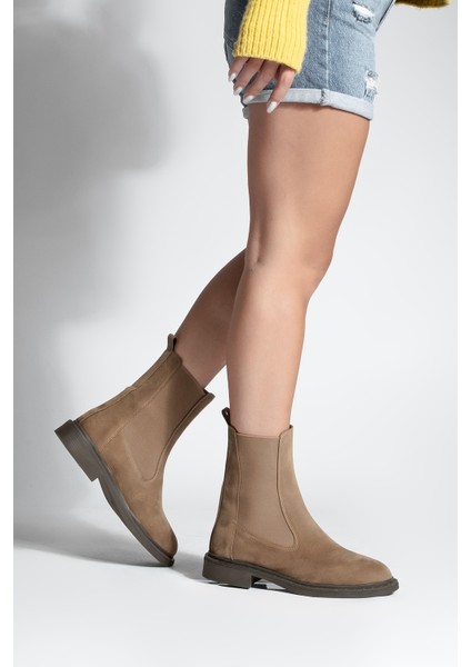 Kadın Troklu Çift Lastikli Günlük Bot Yuvin Taba Süet fiyatları