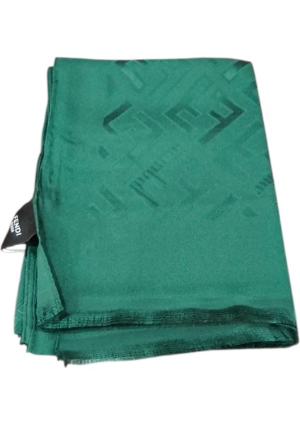 F Desen Ipek Jakarlı Şal Koyu Zümrüt Yeşili fiyatları