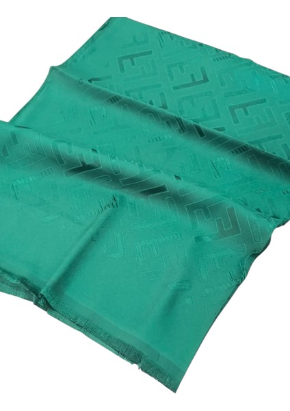 F Desen Ipek Jakarlı Şal Koyu Zümrüt Yeşili fırsatları