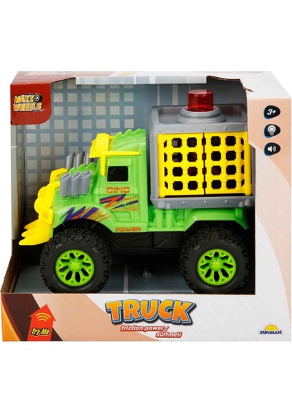 Sesli ve Işıklı Canavar Dinozor Taşıma Kamyonu - Yeşil fırsatları