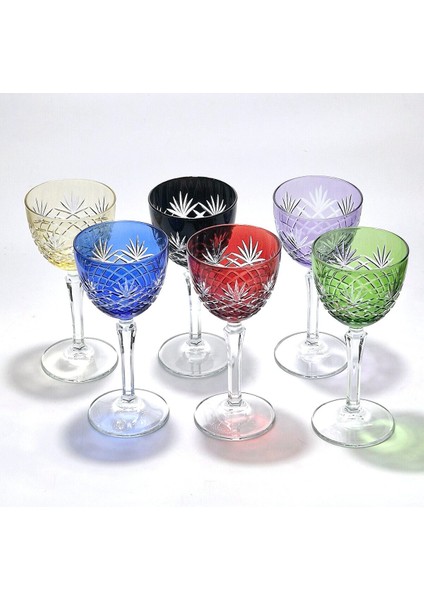 6'lı Kristal Ayaklı Püskül Desenli Lüks Kadeh modelleri