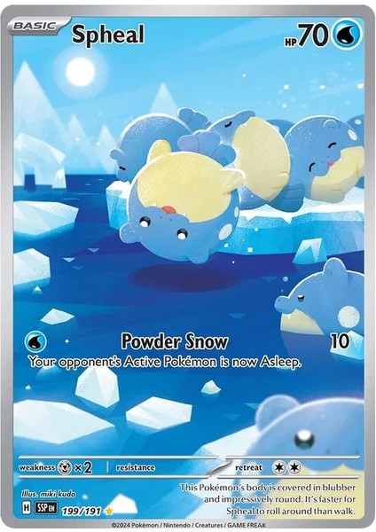 Spheal Illustration Rare Surging Sparks 199/250