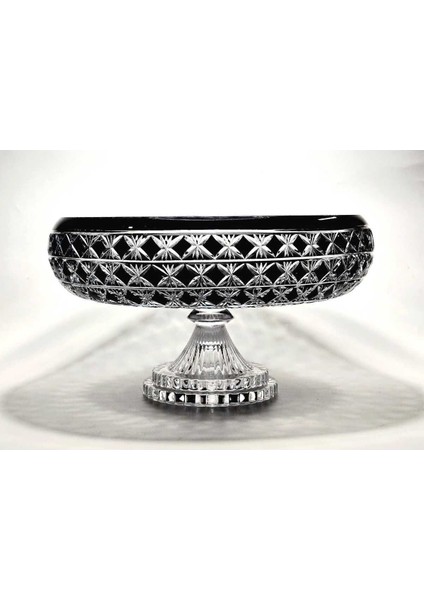El Yapımı Kristal Desenli 28 cm Dekoratif Sunumluk Sofra Sunum Kasesi fırsatları