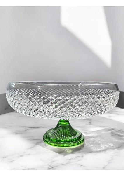 Kesme Kristal Dekor Karizma 28 cm Ayaklı Kase modelleri