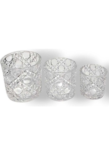 El Yapımı Kristal Mumluk Takımı 3'lü fiyatları