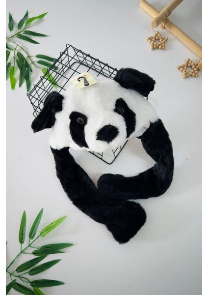 Panda Kulaklı Hareketli Kulaklı Eğlenceli çocuk kulaklık - Siyah
