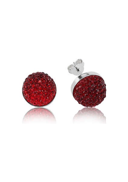 925 Ayar Gümüş Kırmızı Çivili Küpe EA1650001 (800800) fiyatları