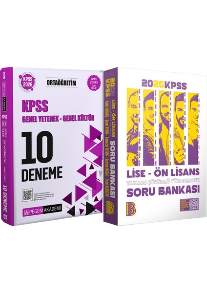 2026 Kpss Lise Ön Lisans Tüm Dersler Soru - 2026 Kpss Ortaöğretim Çözümlü 10 Deneme