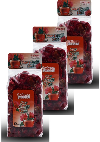 Doğal Nar Çiçeği Çayı 3X80 gr