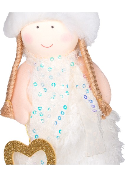 Yılbaşı Süsü, Peri Figürlü, Gold-Beyaz - 12X40 cm fiyatları