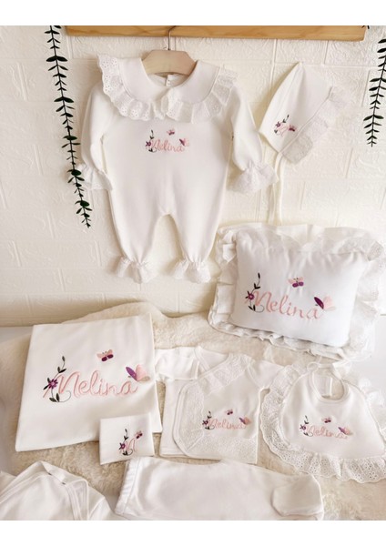 Kelebek Nakışlı Bebek Hastane Çıkışı