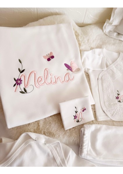 Kelebek Nakışlı Bebek Hastane Çıkışı fiyatları