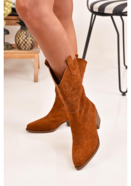 Nakışlı Fermuarlı Western Kadın Kovboy Çizme fiyatları