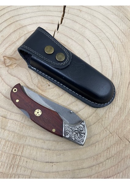 Özel Gravür Işlemeli N690 Çelik Sırttan Kilitli Çakı Kamp ve Doğa Bıçağı Erkekler Için Hediye