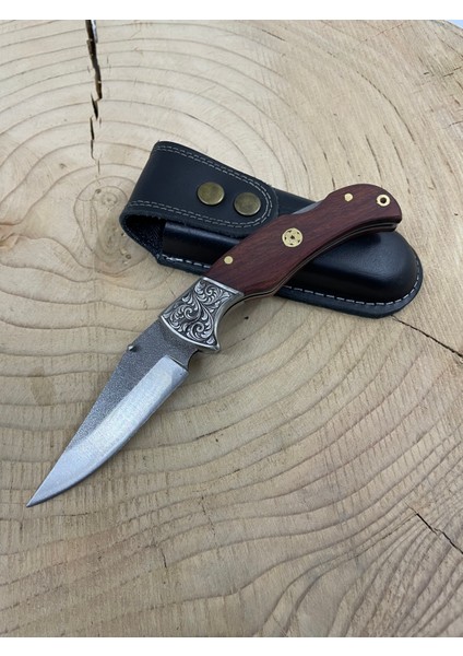 Özel Gravür Işlemeli N690 Çelik Sırttan Kilitli Çakı Kamp ve Doğa Bıçağı Erkekler Için Hediye