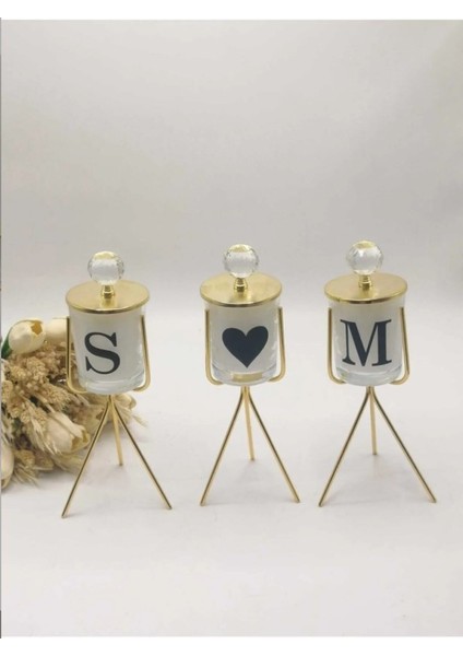 Harfli Gold Mum Seti / Nişan, Söz, Isteme, Kına