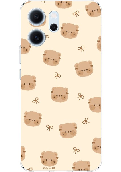 Oppo Reno 14F Uyumlu Sevimli Ayıcıklar Baskılı Silikon Kılıf