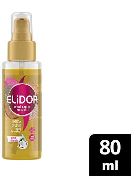 2 Adet Elidor Doğanın Enerjisi Saç Bakım Yağı 80 ml Hindistan Cevizi
