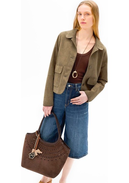 Limited Edition Kadın Vizon Süet Kısa Ceket fiyatları