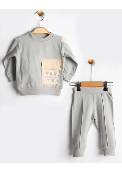 1222Pİ Erkek Bebek Wildcat Baskılı Eşofman Ikili Takım