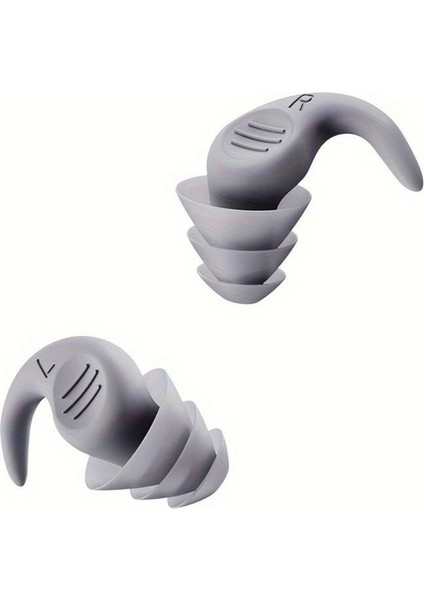 Lr Silikon Yüzme Kulak Tıkacı – Su Geçirmez, Rahat ve Yumuşak Üç Katmanlı Köpekbalığı Kuyruğu Tasarımı, Yeniden Kullanılabilir, Yüzme, Sörf, Dalış, Duş ve Plaj Sporları Için Ideal Kulak Koruyucu