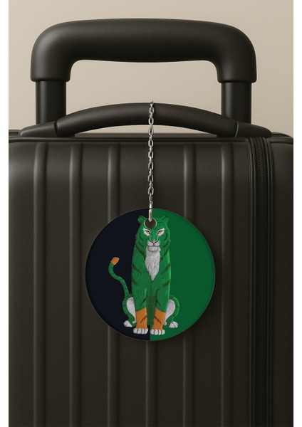 Rangetiger Desenli Uv Baskılı Pleksi Bavul Etiketi Seyahat Tatil Valiz Etiketi