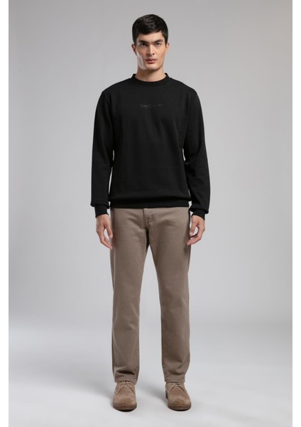 Ricky Yüksek Bel Düz Kesim Düz Paça Bej Erkek Pantolon