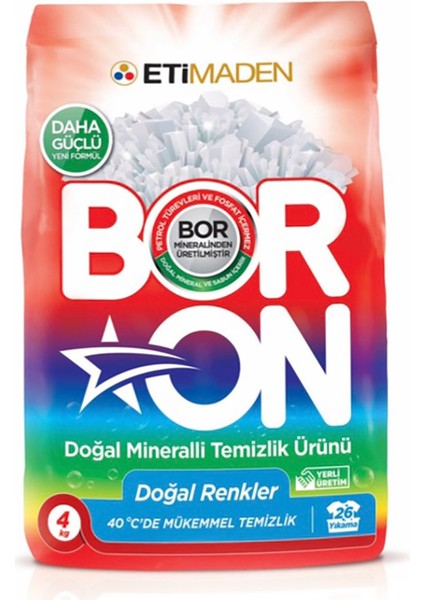 3 Adet Boron Toz Deterjan Renkliler 4 kg fiyatları
