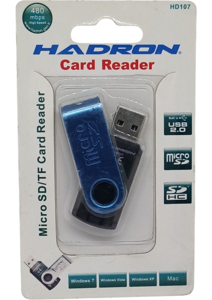 Kart Okuyucu Card Reader USB Micro Sd Hd 107 Micro Sd 2.0 1 Adet