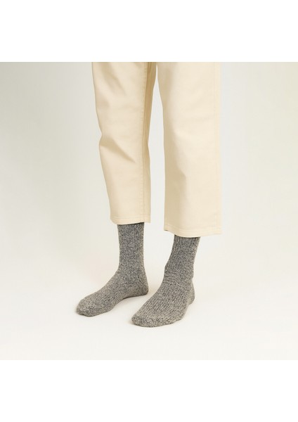 Erkek Kışlık (6 Çift) Lambswool Yün Çorap Termal Etkili Ebruli modelleri