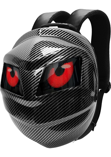 Karbon Fiber LED Gözlü Akıllı Sırt Çantası – Sert Kasa, USB Şarj Girişli, Işıklı Teknolojik Çanta fırsatları