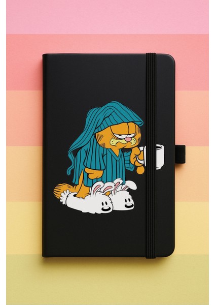 Ggarfieldd Baskılı Tarihsiz Yuvarlak Köşeli Desenli Uv Termo Defter