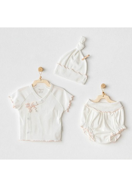AC25899 3lü Basic Bebe Takım Ekru